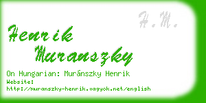 henrik muranszky business card