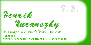 henrik muranszky business card
